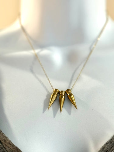Gold filled spike necklace